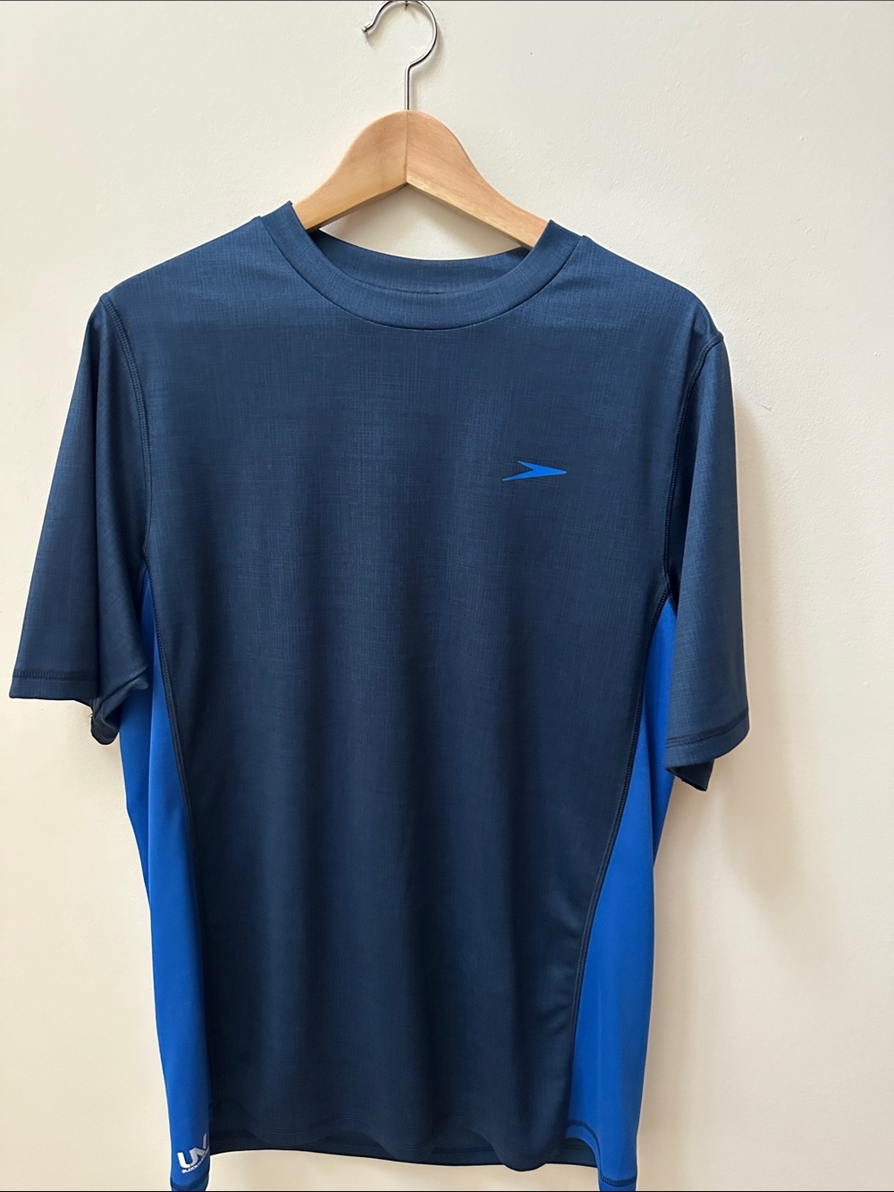 Speedo Dark Navy with Royal Blue Side-Panel Performance Tee